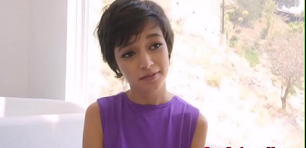 Petite lesbian stepsister teen scissors